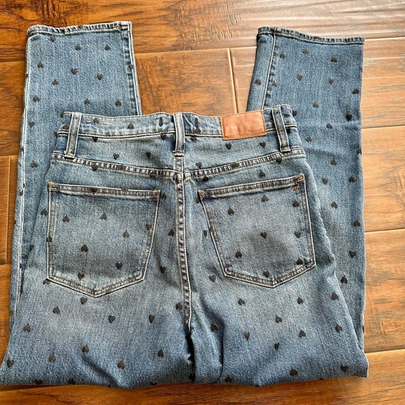 Madewell Classic Straight Jeans Heart Print Edition - Picture 4 of 12